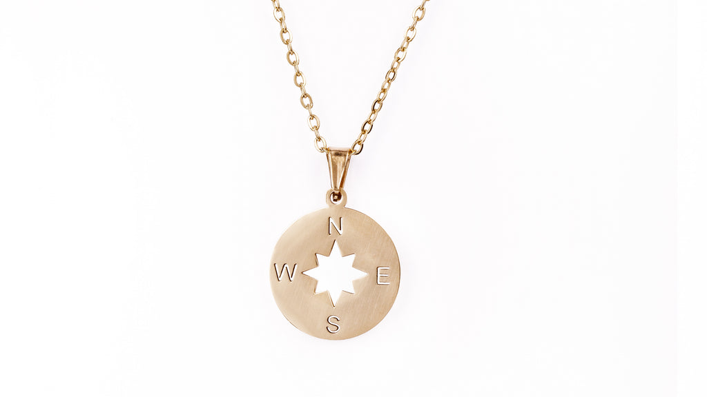 Compass Necklace "Road Trip"