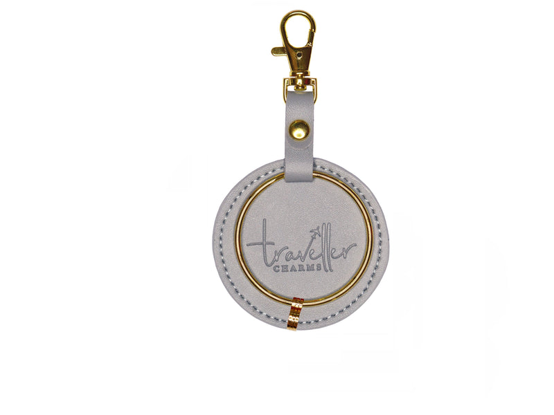 GOLD Gift Set - Key Chain & 3 Engraved Travel Charms - Traveller Charms