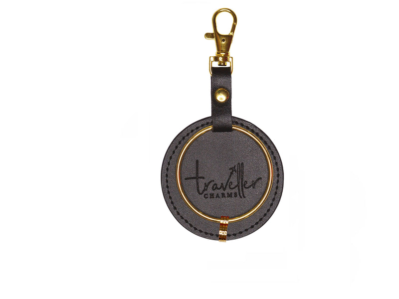 GOLD Starter Set - Key Chain & 3 Engraved Travel Charms - Traveller Charms