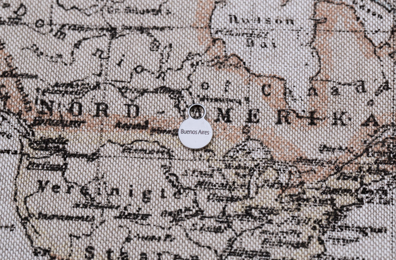 SILVER 1 x Engraved Travel Charm - Traveller Charms