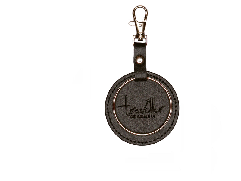 SILVER Key Chain - Black - Traveller Charms