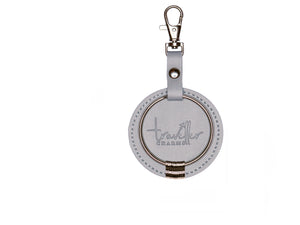 SILVER Starter Set - Key Chain & 10 Engraved Travel Charms - Traveller Charms