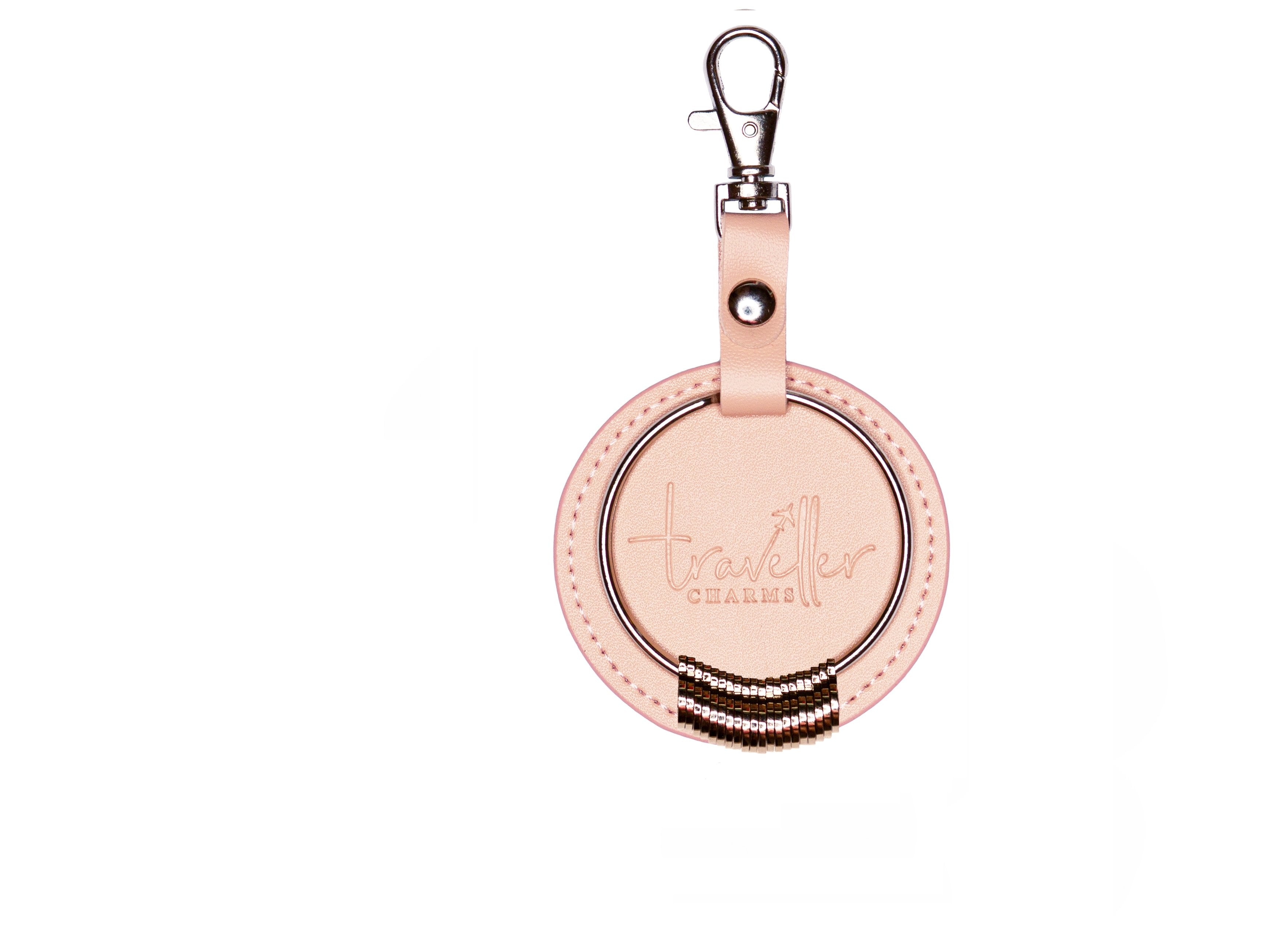 SILVER Starter Set - Key Chain & 25 Engraved Travel Charms - Traveller Charms